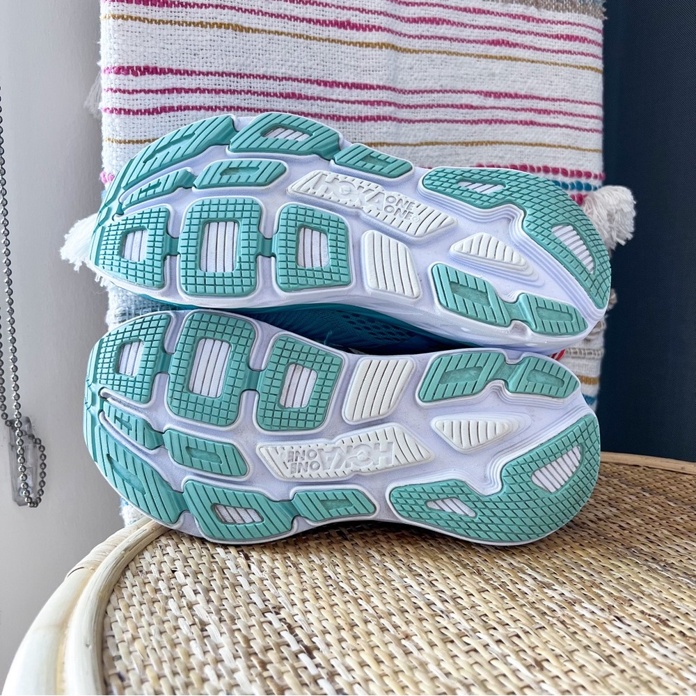 Hoka One One Bondi 7 Aquarelle Eggshell Blue Road-Running Sneakers Size 8.5 - Picture 8 of 8